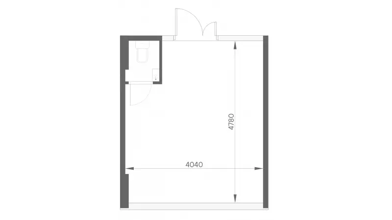 Продажа офиса 19.1 кв.метров, 5 этаж-99. План объекта
