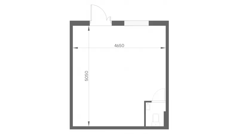 Продажа офиса 23.4 кв.метров, 5 этаж-99. План объекта