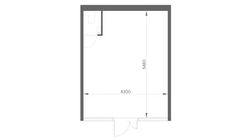 Продажа офиса 23.7 кв.метров, 5 этаж-99. План объекта