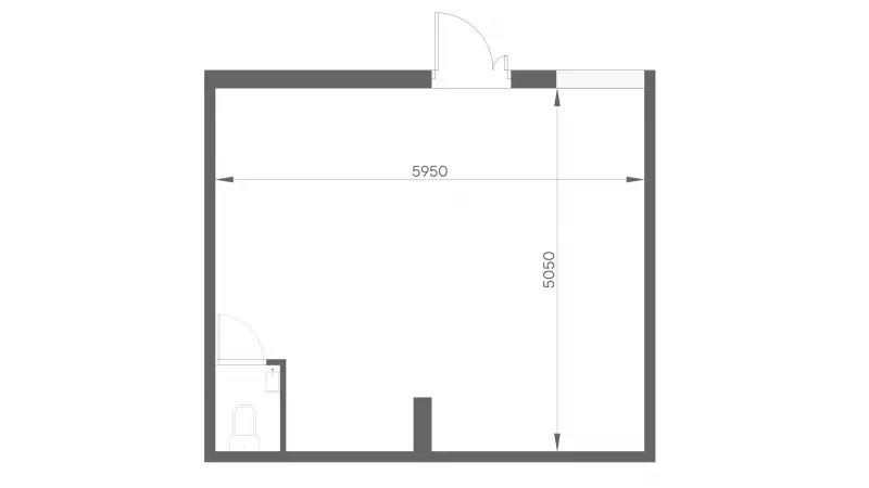 Продажа офиса 29.9 кв.метров, 5 этаж-99. План объекта