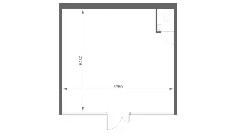 Продажа офиса 32.6 кв.метров, 5 этаж-99. План объекта