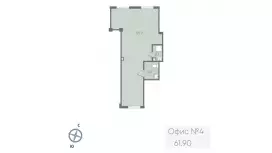 Продажа универсального помещения 62.6 кв.м, 1 этаж-99. План объекта