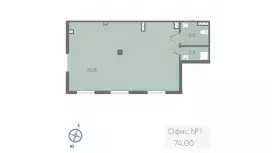 Продажа универсального помещения 76 кв.м, 1 этаж-99. План объекта