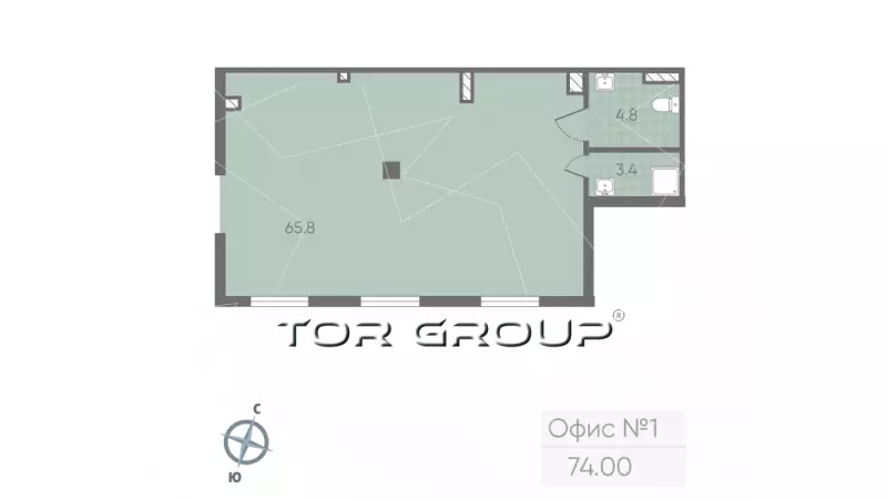 Продажа универсального помещения 76 кв.м, 1 этаж-99. План объекта