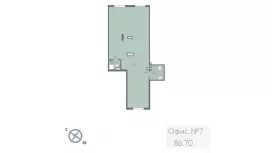 Продажа универсального помещения 87.9 кв.м, 1 этаж-99. План объекта