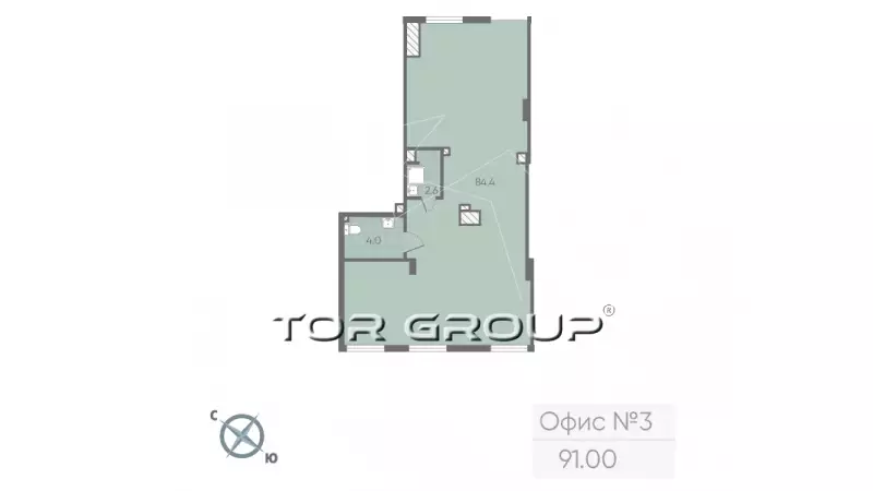 Продажа универсального помещения 93.3 кв.м, 1 этаж-99. План объекта