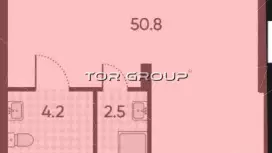 Продажа универсального помещения 57.5 кв.м, 1 этаж-99. План объекта