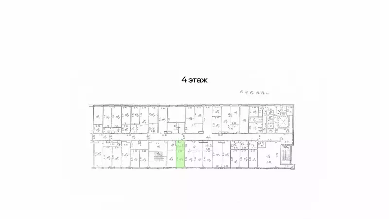 Аренда офиса 27 кв.метров, 4 этаж-99. План объекта