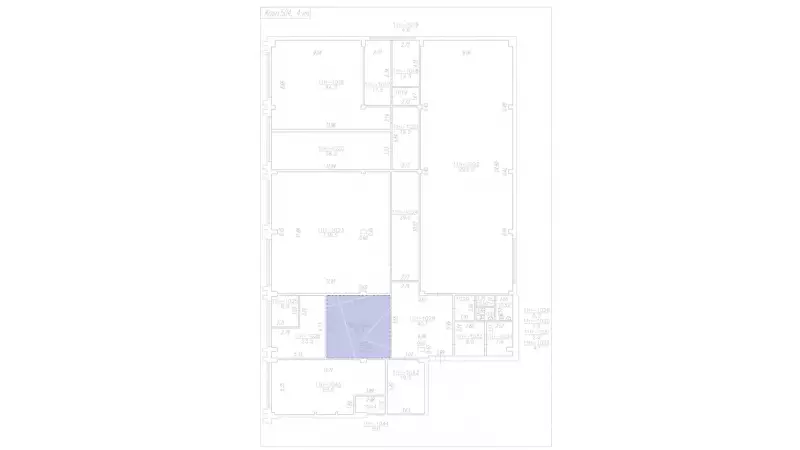Аренда склада 38.3 кв.метров, 4 этаж-99. План объекта
