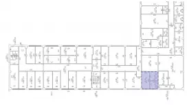 Аренда офиса 34.7 кв.метров, 3 этаж-99. План объекта