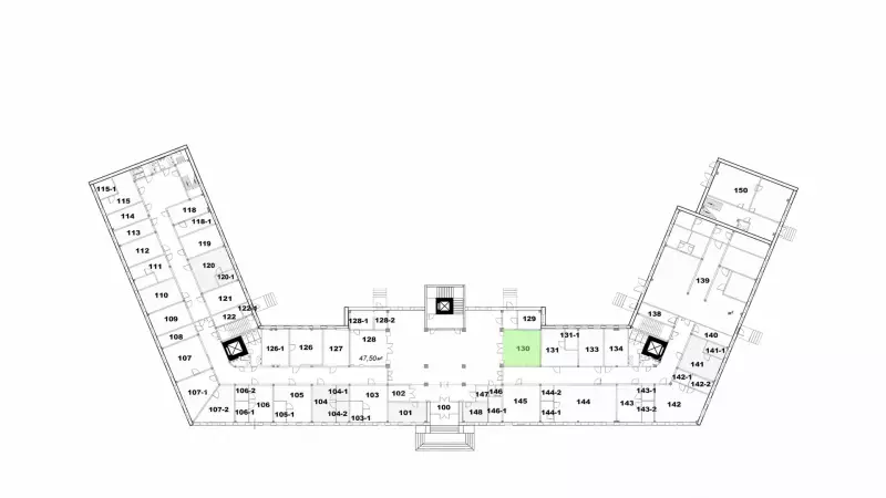 Аренда офиса 35.5 кв.метров, 1 этаж-99. План объекта