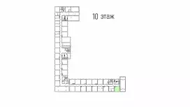 Аренда офиса 33 кв.метров, 10 этаж-99. План объекта