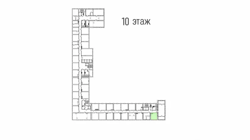 Аренда офиса 33 кв.метров, 10 этаж-99. План объекта