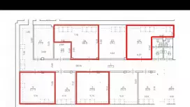 Офис 120 м2 у метро. 4 каб. С ремонтом-99. План объекта