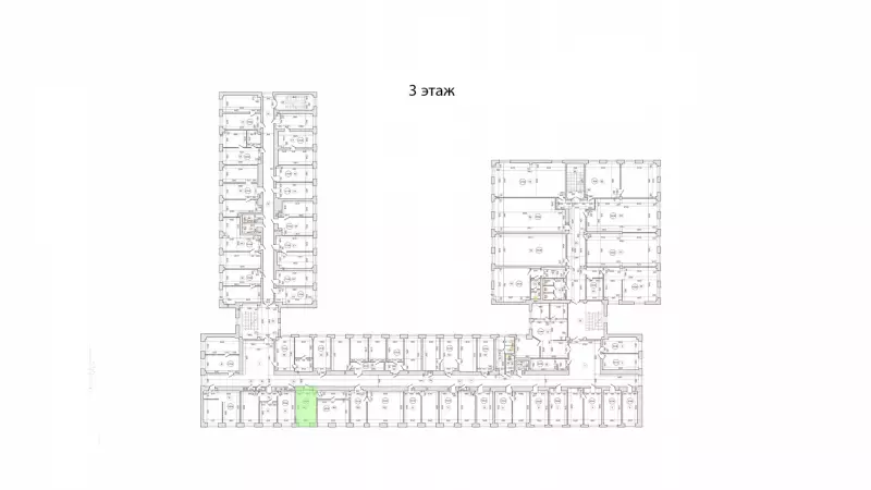 Аренда офиса 17.04 кв.метров, 3 этаж-99. План объекта