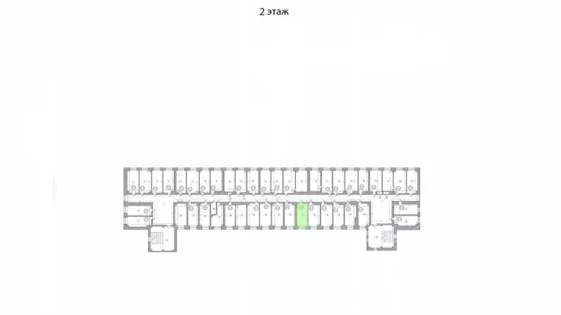 Аренда офиса 16.59 кв.метров, 4 этаж-99. План объекта