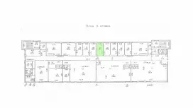 Аренда офиса 14.3 кв.метров, 3 этаж-99. План объекта