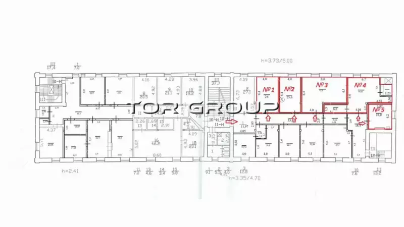 Аренда офиса 42.8 кв.метров, 3 этаж-99. План объекта
