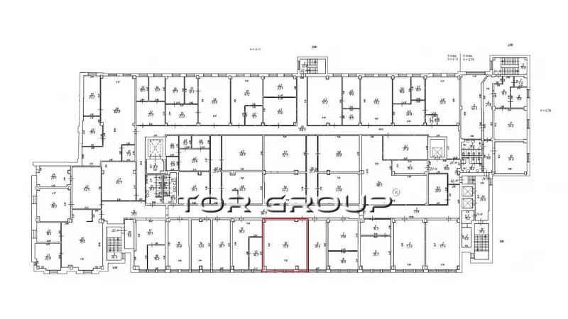 Аренда офиса 72.9 кв.метров, 3 этаж-99. План объекта