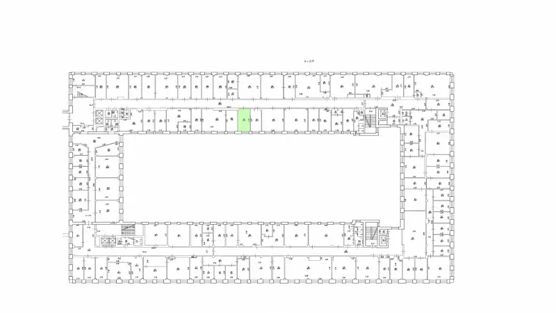 Аренда офиса 19 кв.метров, 4 этаж-99. План объекта