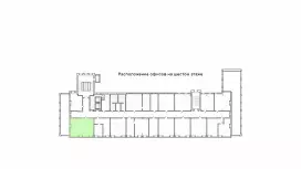Офис 57,6 м2 с террасой, у метро-99. План объекта