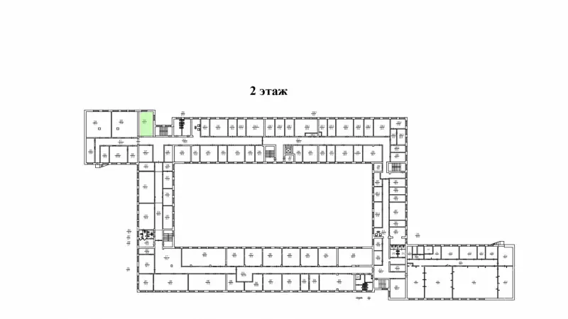Аренда офиса 46.3 кв.метров, 2 этаж-99. План объекта