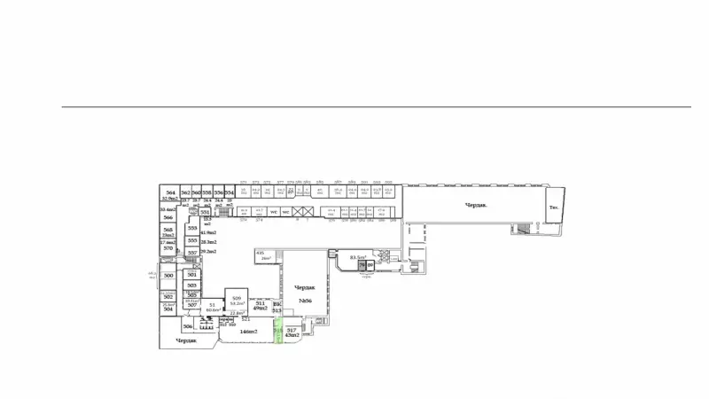 Аренда офиса 13.9 кв.метров, 5 этаж-99. План объекта