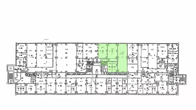 Аренда офиса 268.1 кв.метров, 5 этаж-99. План объекта