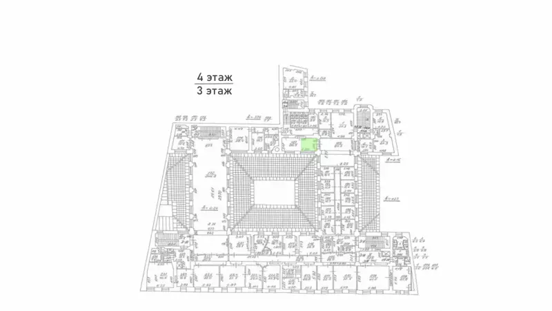 Аренда офиса 17 кв.метров, 3 этаж-99. План объекта