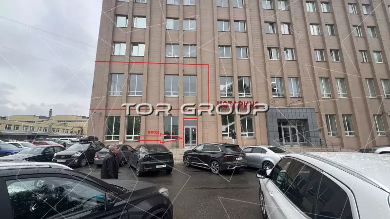 Столовая 188 м2 в БЦ (100% заполнение)-1. Фасад фронтальная
