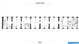 1 линия: Садовая ул. 1052м, 1 этаж и цоколь-98. Фото объекта