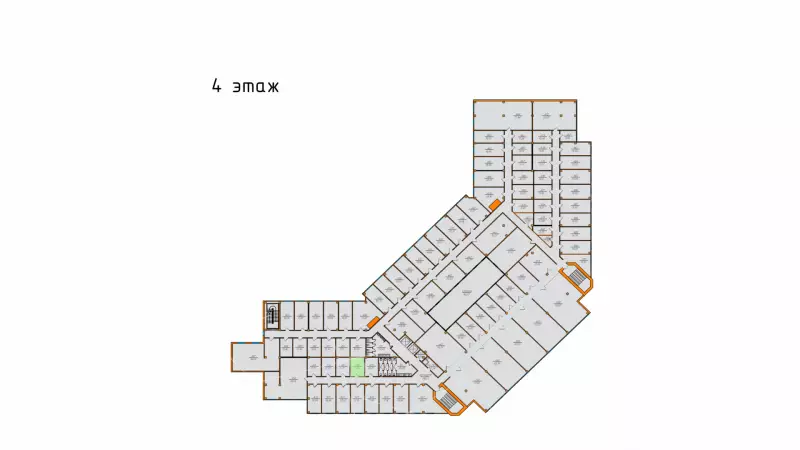 Аренда офиса 11.99 кв.метров, 4 этаж-99. План объекта