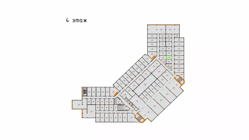 Аренда офиса 8.21 кв.метров, 4 этаж-99. План объекта