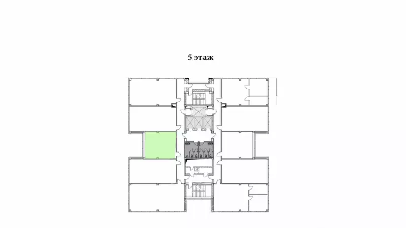 Аренда офиса 40 кв.метров, 5 этаж-99. План объекта