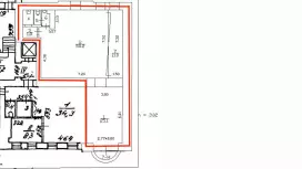 Продажа универсального помещения 92.4 кв.м, 1 этаж-99. План объекта