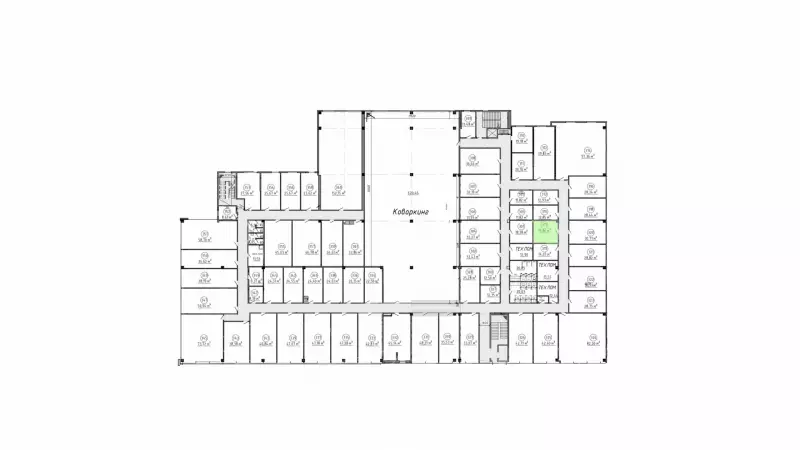 Аренда офиса 19.9 кв.метров, 3 этаж-99. План объекта