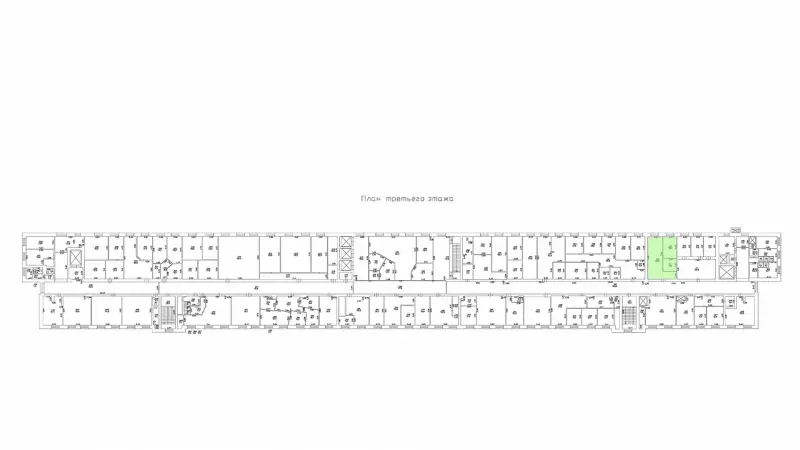 Аренда офиса 44.9 кв.метров, 3 этаж-99. План объекта
