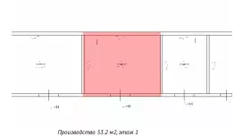 Аренда склада 53.2 кв.метров, 1 этаж-99. План объекта