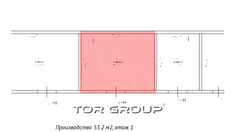 Аренда склада 53.2 кв.метров, 1 этаж-99. План объекта