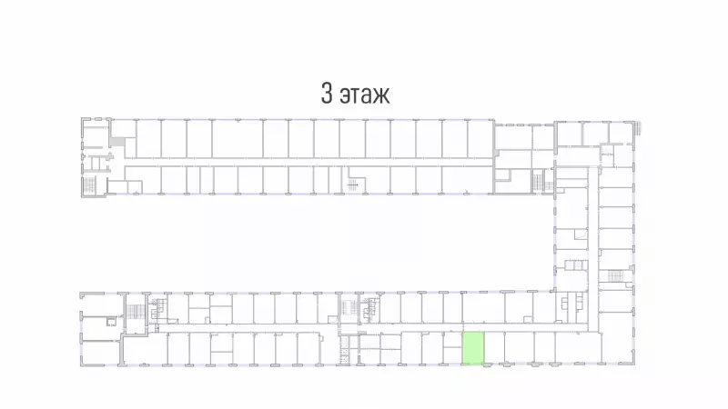 Аренда офиса 37.9 кв.метров, 3 этаж-99. План объекта