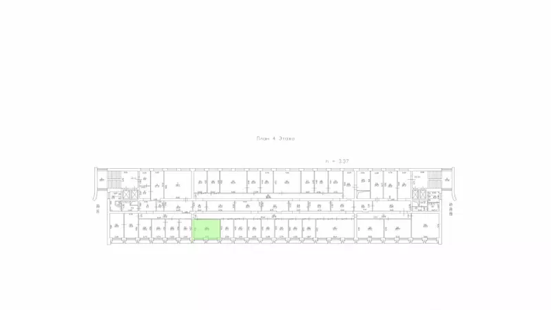 Аренда офиса 25.8 кв.метров, 4 этаж-99. План объекта