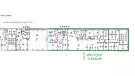 Аренда офиса 471.4 кв.метров, 2 этаж-99. План объекта