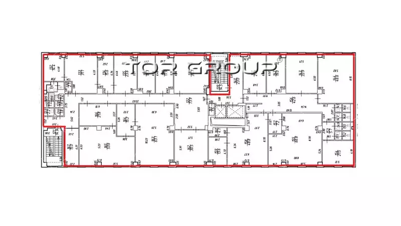 Аренда офиса 810.5 кв.метров, 3 этаж-99. План объекта