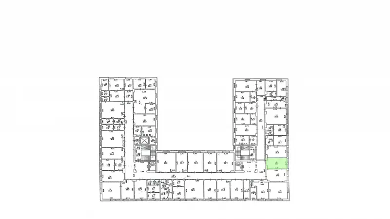 Аренда офиса 23.1 кв.метров, 3 этаж-99. План объекта