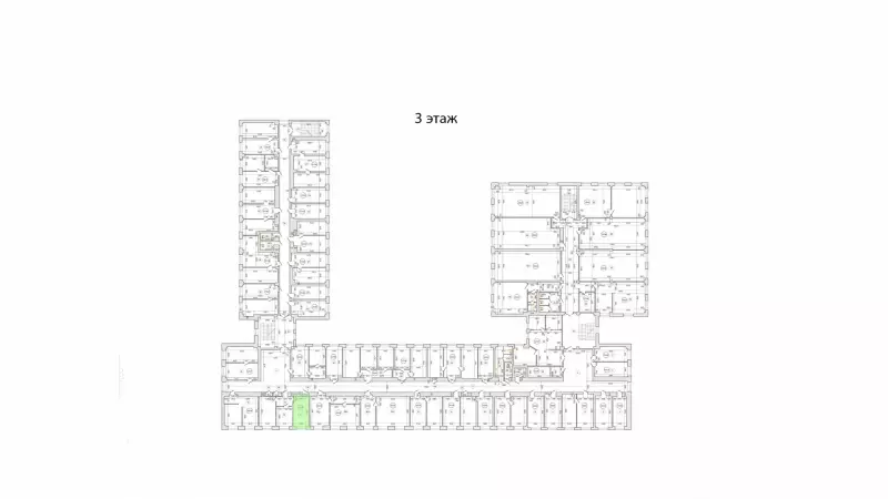 Аренда офиса 16.93 кв.метров, 3 этаж-99. План объекта