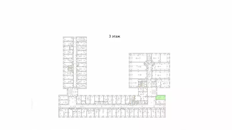 Аренда офиса 16.5 кв.метров, 3 этаж-99. План объекта