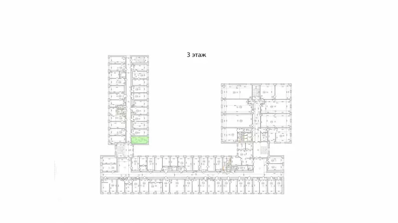 Аренда офиса 18.4 кв.метров, 3 этаж-99. План объекта
