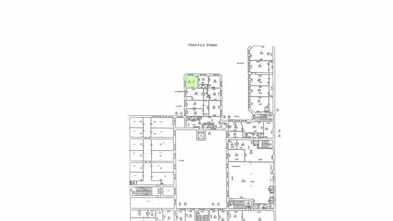 Аренда офиса 20.6 кв.метров, 4 этаж-99. План объекта