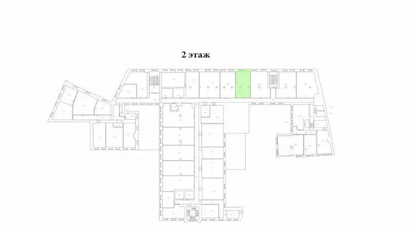 Аренда офиса 45.4 кв.метров, 2 этаж-99. План объекта