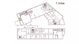 Аренда офиса 21 кв.метров, 1 этаж-99. План объекта
